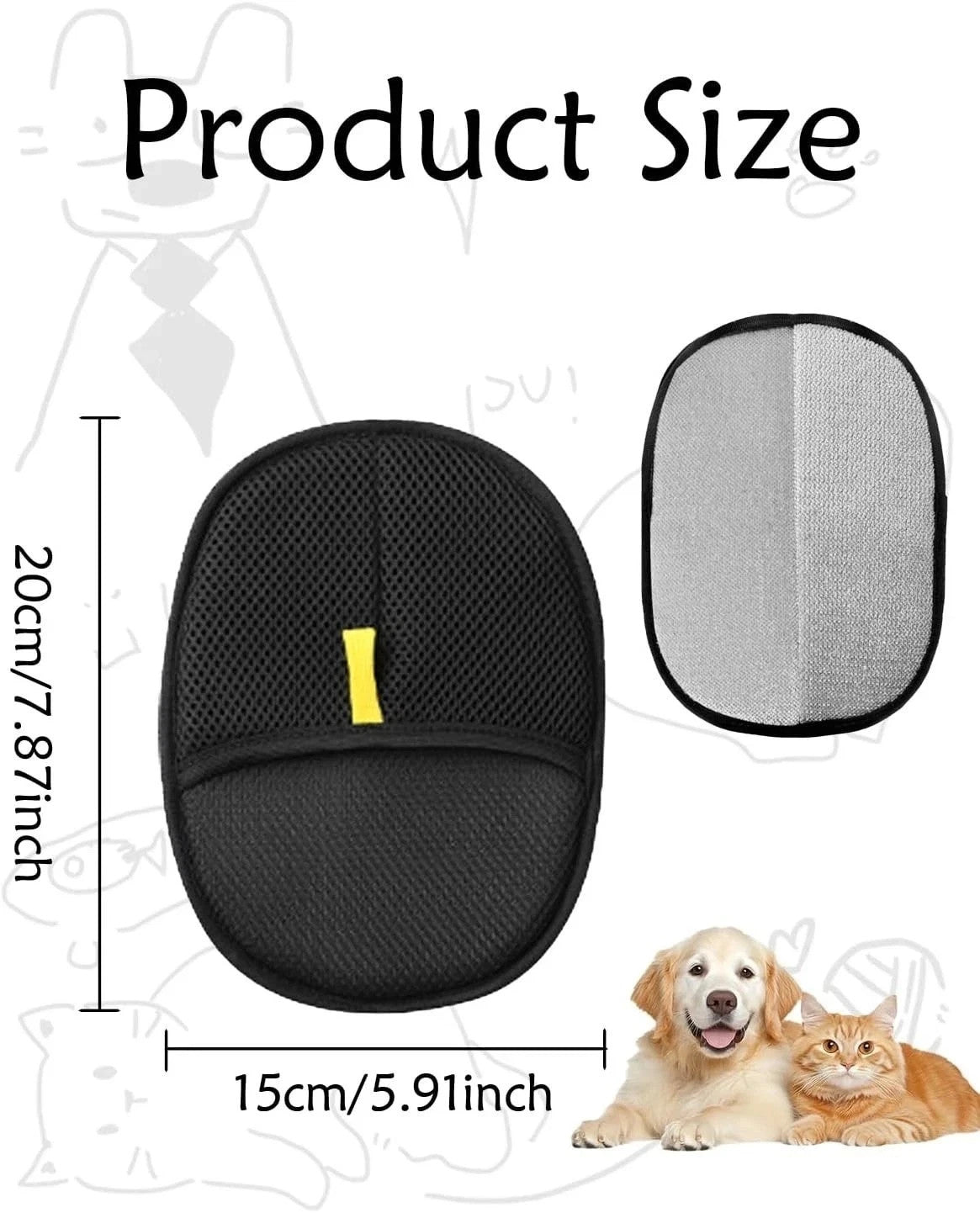 Pet Hair Removal Glove for Dogs & Cats, Magic Brush Gloves for Furniture US