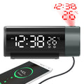【New】Digital Clock with Clear LED Display 180° Rotatable Projector 4-Level Brightness Dimmer 12/24H Alarm Clock for Bedroom