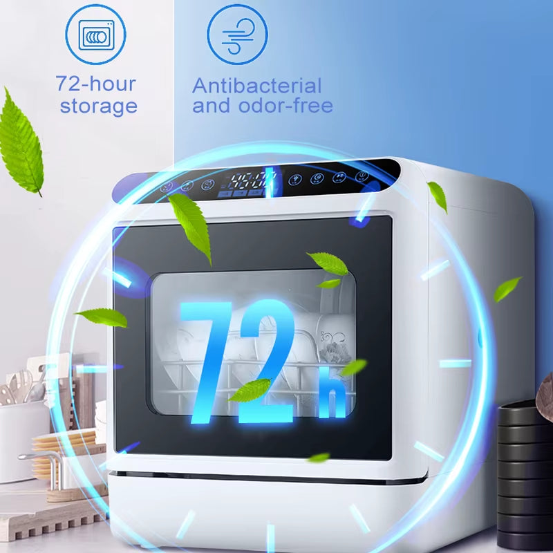 Automatic Portable Mini Dishwasher for Kitchen Home Hotels Cars-Smart Freestanding Electric with Plug Integrated Dishwasher