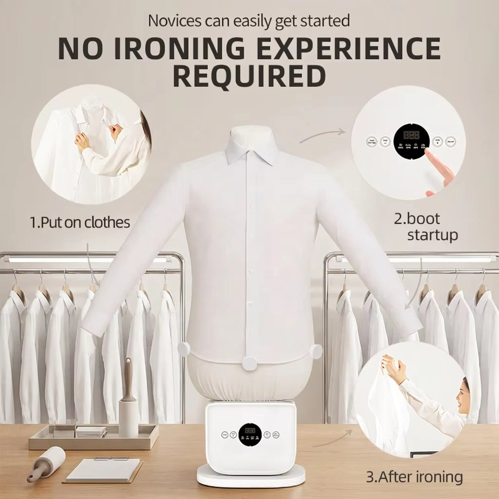 Modern 110V 220V Automatic Household Ironing Machine Ironing Clothes Shirt Wrinkle Care Hanging Dryer for Living Use Direct