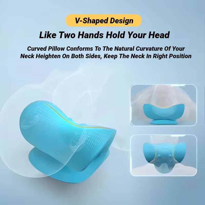 Neck Shoulder Stretcher Relaxer Cervical Spine Stretch Muscle Relaxation Traction Device Massage Pillow Correction Chiropractic