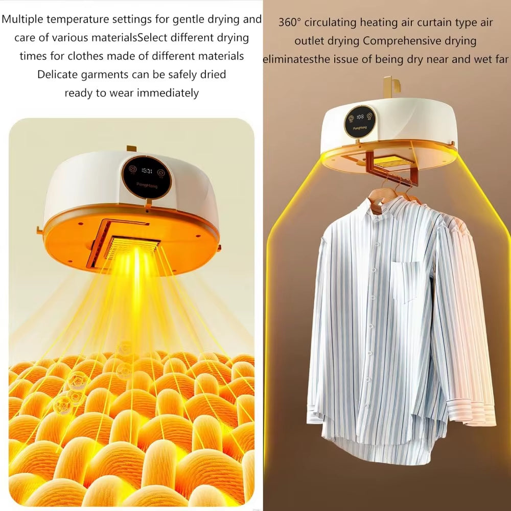 Automatic Ironing Machine for Home, Portable Clothes Dryer for Apartments, 2-In-1 Garment Steamer & Folding System with Vertical