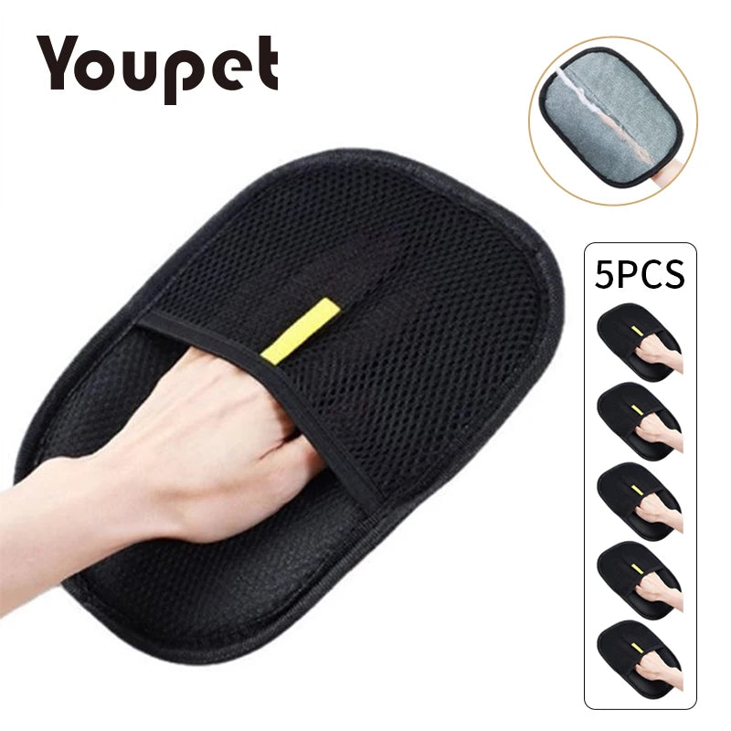 Pet Electrostatic Hair Removal Gloves Dog Cat Hair Removal Brush Gloves Hair Adhesive Gloves Carpet Clothing Hair Cleaning Brus