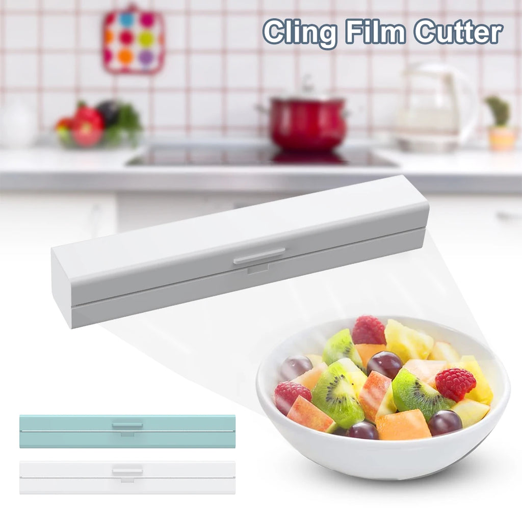 Cling Film Cutter Plastic Wrap Dispenser Kitchen Accessori Wrap Film Cutter Magnetic Cling for Food Keep Fresh with Cutter Blade