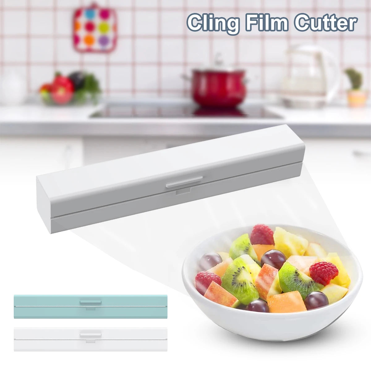 Cling Film Cutter Plastic Wrap Dispenser Kitchen Accessori Wrap Film Cutter Magnetic Cling for Food Keep Fresh with Cutter Blade