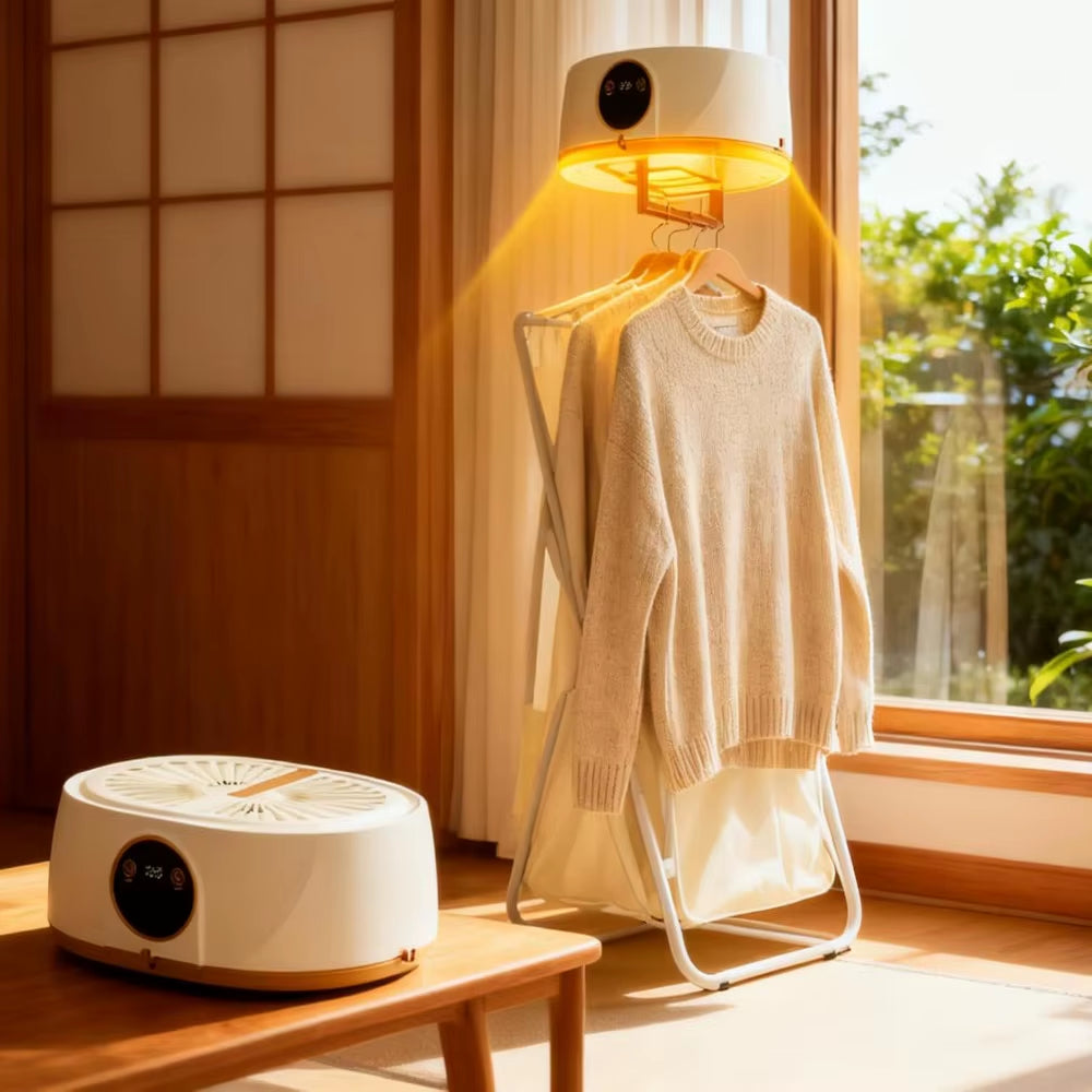 Automatic Ironing Machine for Home, Portable Clothes Dryer for Apartments, 2-In-1 Garment Steamer & Folding System with Vertical
