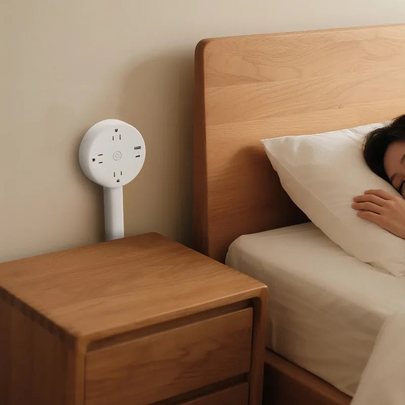 Electrical Outlet Extender, Power Socket, Sofa, Bedside Table Extender