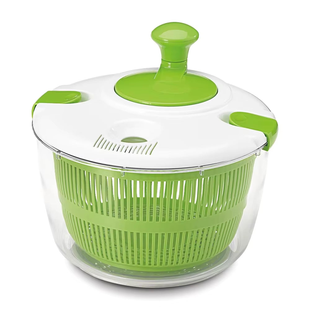 5 L Large Salad Spinner Vegetable Washer Dryer Drainer Strainer with Bowl Colander Multi-Use Lettuce Spinner JT252