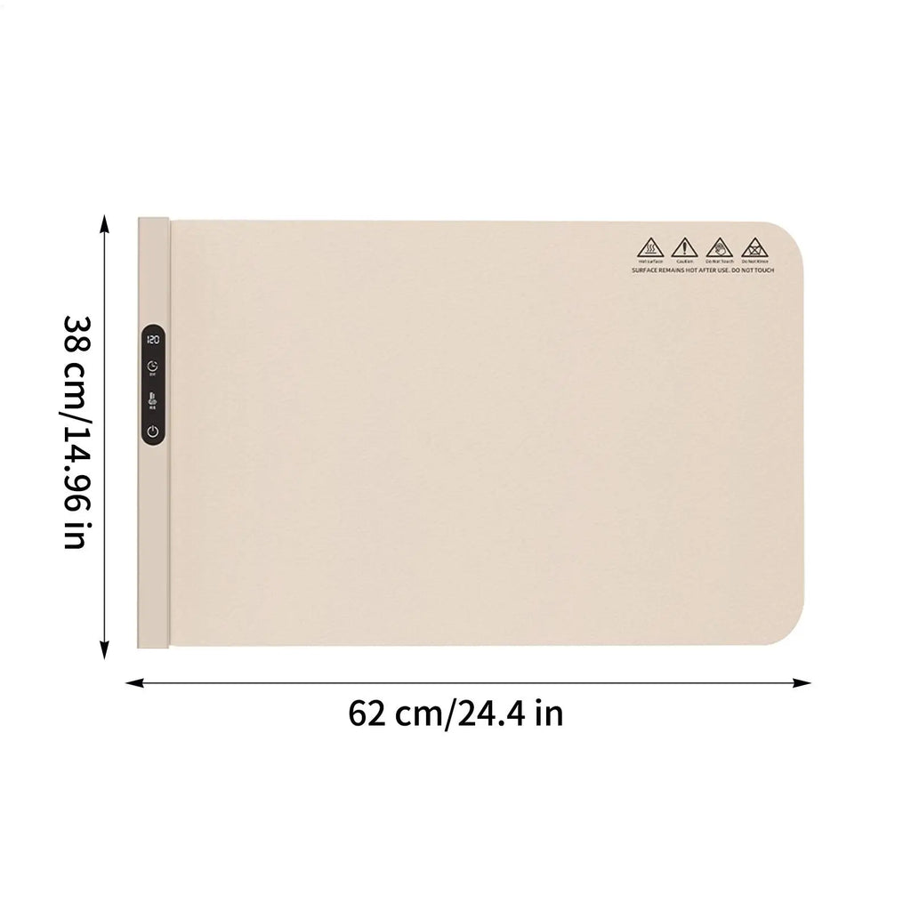 Food Warmer Pad Foldable Silicone Heating Pad Portable Meal Cart Insulation Pad 6-Level Temperature Adjustment