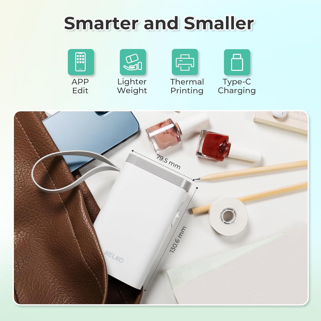 Label Maker Machine with Tape, P21 Bluetooth Label Printer, Wireless Mini Label