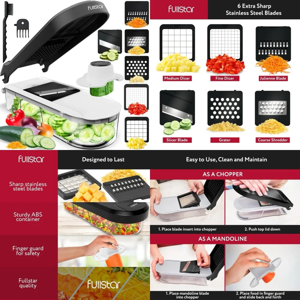 Fruit & Vegetable Toolsmandoline Slicer Kitchen Vegetable Chopper for Onion Potato Carrot Cabbage Fruits Adjustable Thin Slice