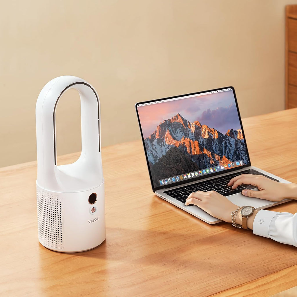 Bladeless Portable Desk Fan - 12.99 Inch, 6-Speed USB, Ultra Quiet Cooling Solution