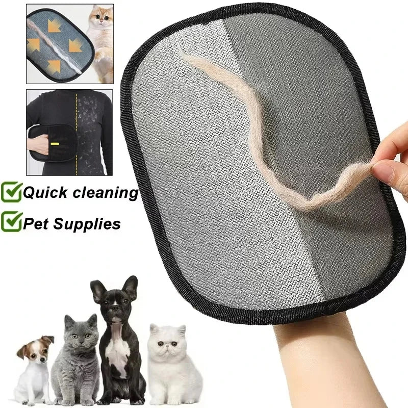 Pet Electrostatic Hair Removal Gloves Dog Cat Hair Removal Brush Gloves Hair Adhesive Gloves Carpet Clothing Hair Cleaning Brus