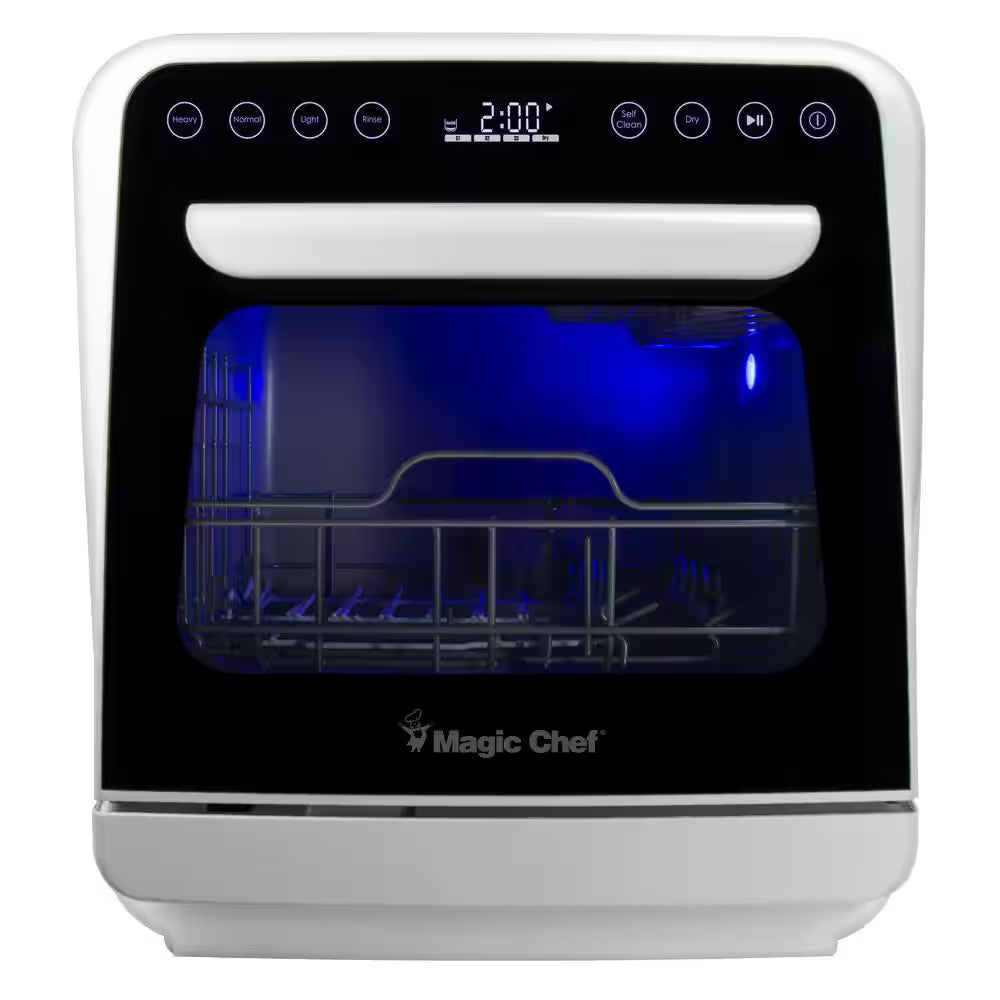 Mini Countertop Dishwasher in White with 3-Place Setting Capacity