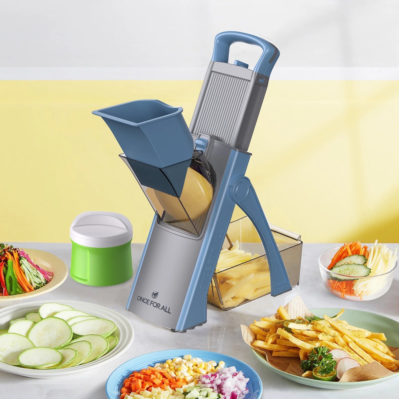 Vegetable Chopper & Zucchini Noodles Spiralizer, Food Slicer Shredder Dicer