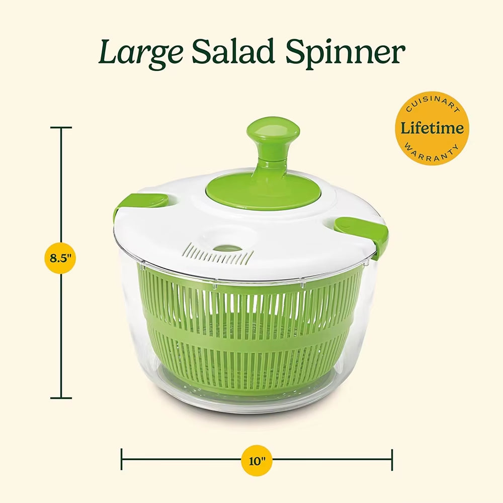 5 L Large Salad Spinner Vegetable Washer Dryer Drainer Strainer with Bowl Colander Multi-Use Lettuce Spinner JT252