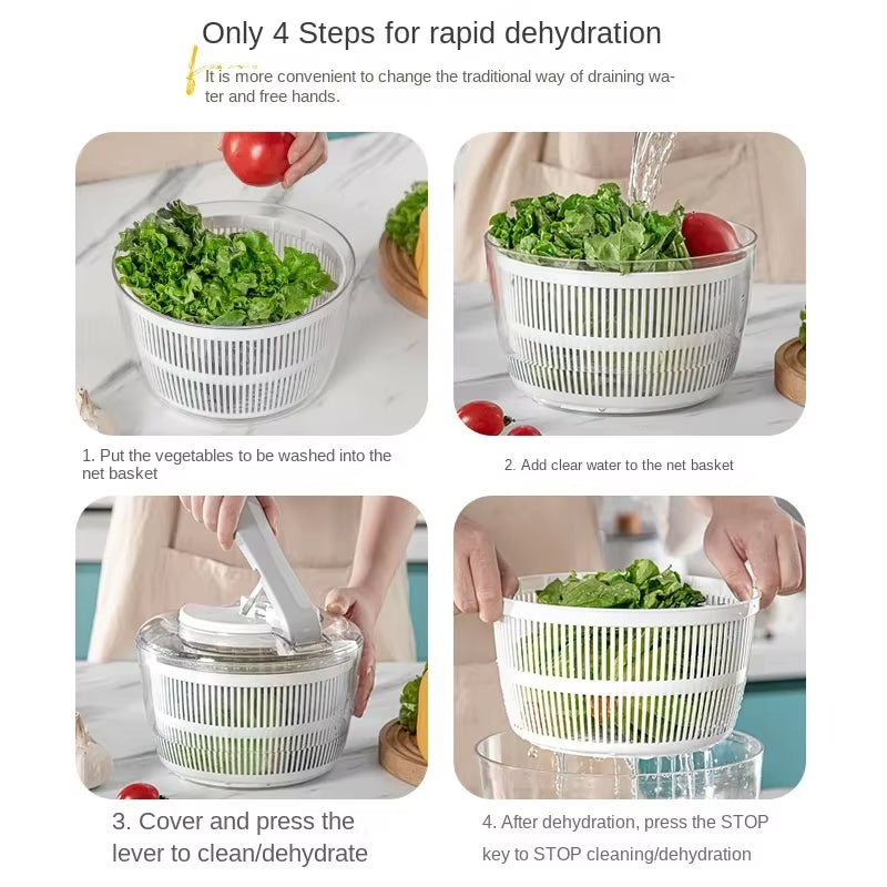 Vegetables Salad Spinner Lettuce Leaf Vegetable Dehydrator Multifunctional Vegetable Washer Salad Vegetable Dryer Mixer