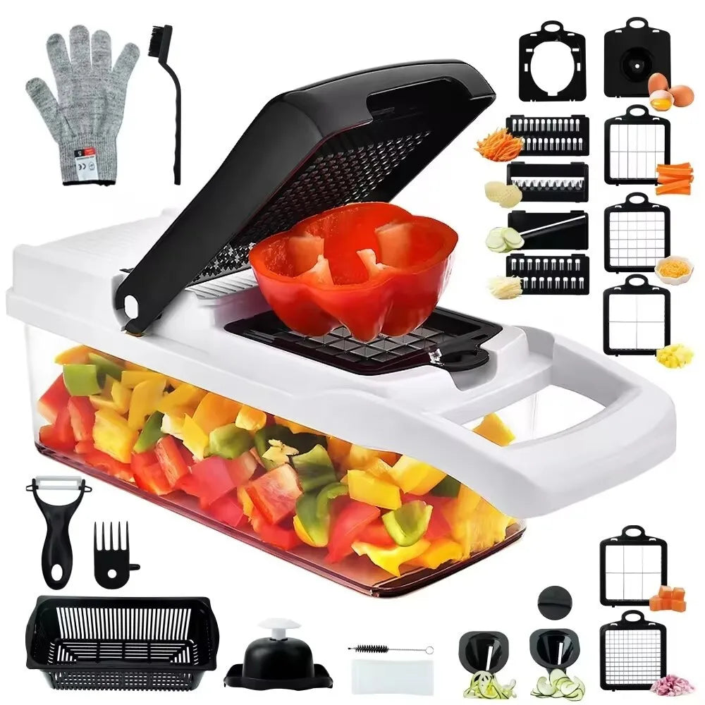 Fruit & Vegetable Tools26 in 1 Vegetable Chopper Cutter for Kitchen Use Fruit Slicer Dicer Onion Veggie Chopper Multi Functional